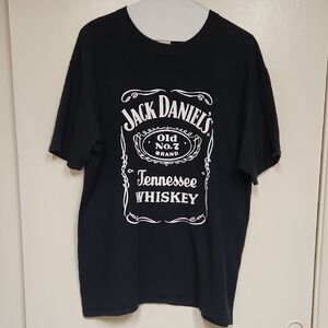 Jack Daniels Black Short Sleeve Tee Iconic Logo